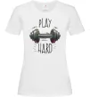 Жіноча футболка Play hard Білий фото