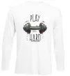 Лонгслів Play hard Білий фото
