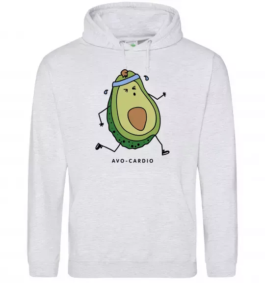 Чоловіча толстовка (худі) Avo cardio Сірий меланж фото