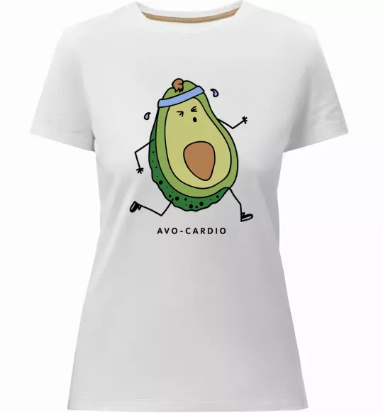 Жіноча преміум футболка Avo cardio Білий фото