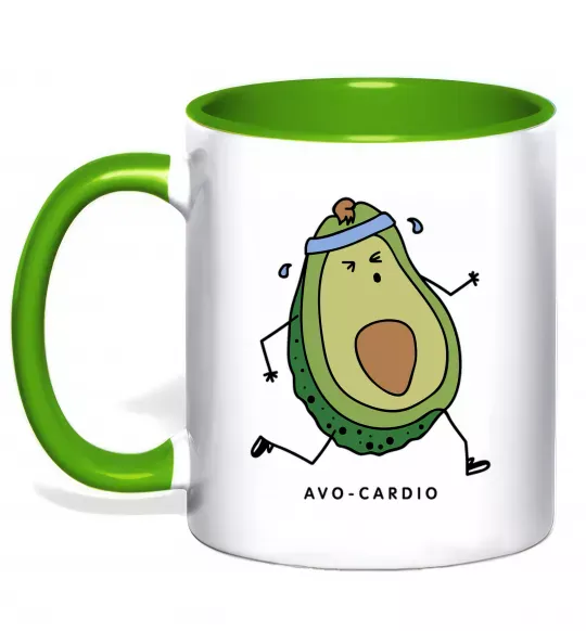 Чашка с цветной ручкой Avo cardio Зеленый фото