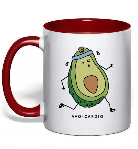 Чашка с цветной ручкой Avo cardio Красный фото