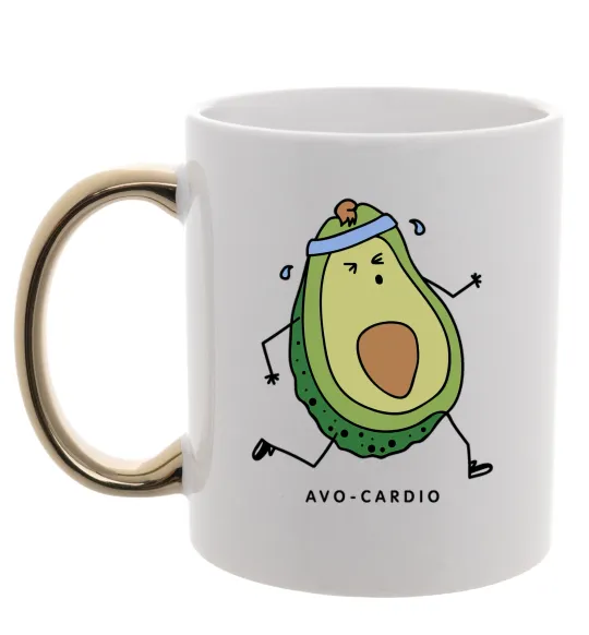 Чашка с цветной ручкой Avo cardio Золото фото