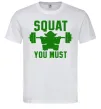 Чоловіча футболка Squat you must Білий фото