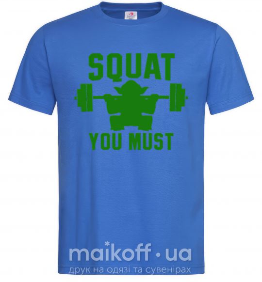 Чоловіча футболка Squat you must Яскраво-синій фото