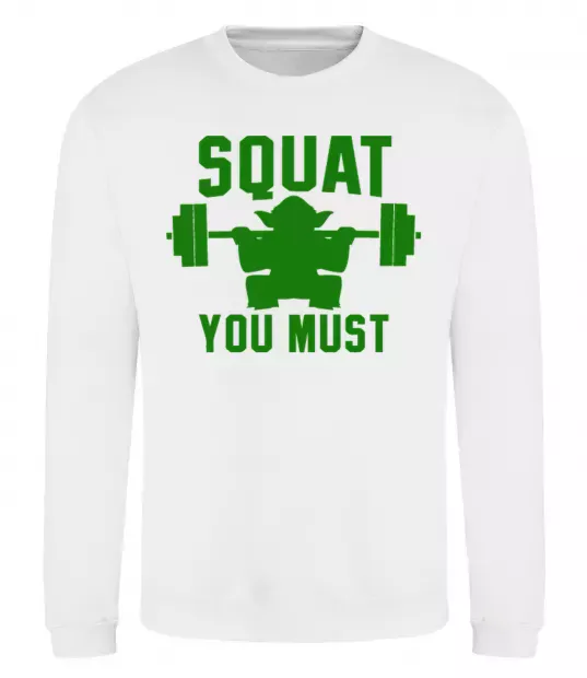 Свитшот Squat you must Белый фото