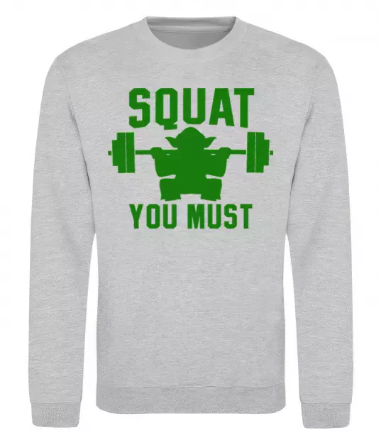 Свитшот Squat you must Серый меланж фото
