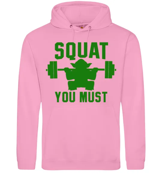 Женская толстовка (худи) Squat you must Розовый фото
