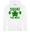 Жіноча толстовка (худі) Squat you must Білий Жіноча толстовка (худі) Squat you must Білий фото