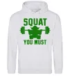 Жіноча толстовка (худі) Squat you must Сірий меланж Жіноча толстовка (худі) Squat you must Сірий меланж фото