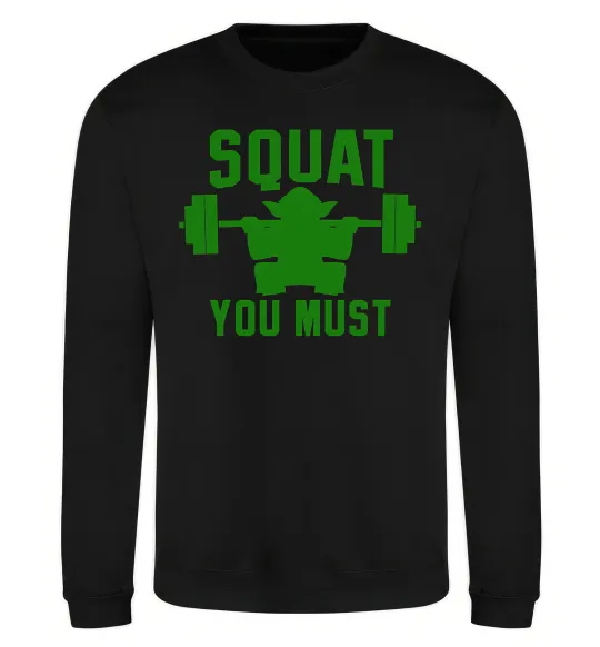 Світшот Squat you must Чорний фото