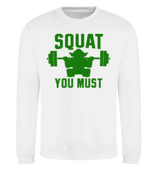 Світшот Squat you must Білий фото