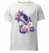 Чоловіча преміум футболка Змія в квітах Білий фото