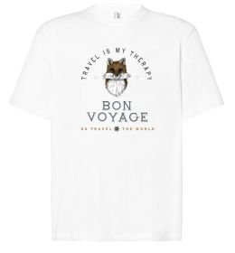 Футболка Оверсайз Travel is my therapy Bon Voyage
