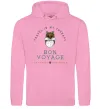 Чоловіча толстовка (худі) Travel is my therapy Bon Voyage Рожевий фото
