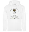 Чоловіча толстовка (худі) Travel is my therapy Bon Voyage Білий фото