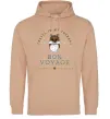 Чоловіча толстовка (худі) Travel is my therapy Bon Voyage Пісочний фото
