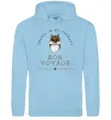 Жіноча толстовка (худі) Travel is my therapy Bon Voyage Блакитний фото