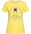 Женская футболка Travel is my therapy Bon Voyage Лимонный фото