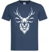 Мужская футболка Олень голова Темно-синий фото