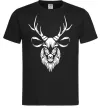 Мужская футболка Олень голова Черный фото