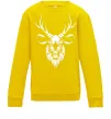 Детский Свитшот Олень голова Солнечно желтый фото
