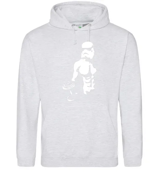 Женская толстовка (худи) Штурмовик з пресом Серый меланж фото