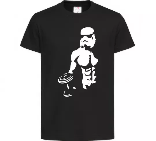 Детская футболка Штурмовик з пресом Черный фото