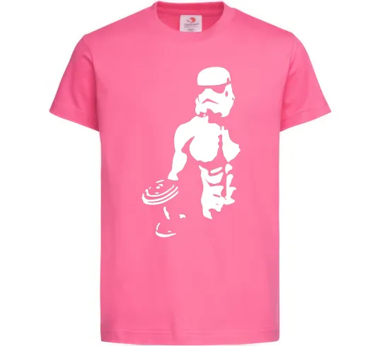 Детская футболка Штурмовик з пресом Ярко-розовый фото