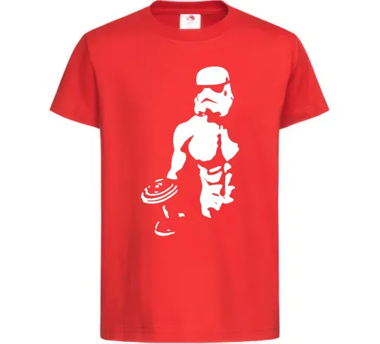 Детская футболка Штурмовик з пресом Красный фото