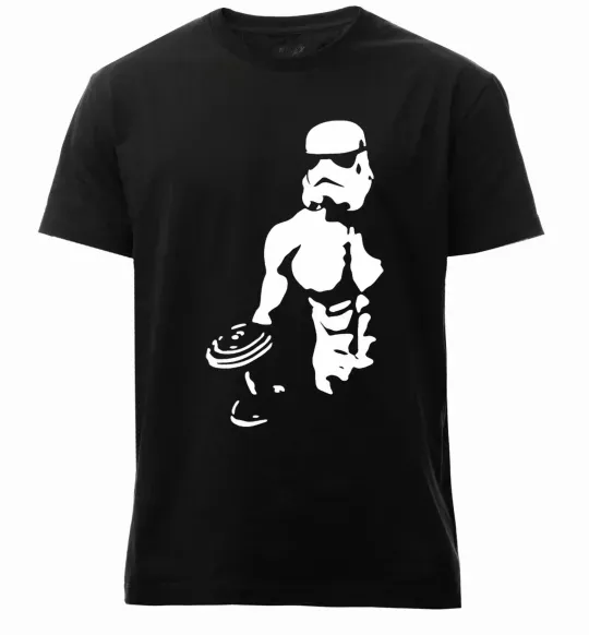 Чоловіча преміум футболка Штурмовик з пресом Чорний фото