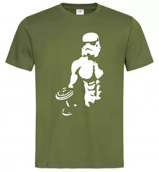 Мужская футболка Штурмовик з пресом Оливковый фото