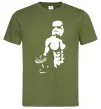 Мужская футболка Штурмовик з пресом Оливковый фото