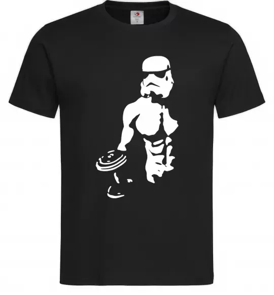 Мужская футболка Штурмовик з пресом Черный фото