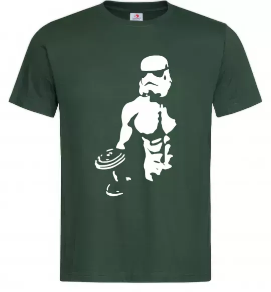 Мужская футболка Штурмовик з пресом Темно-зеленый фото