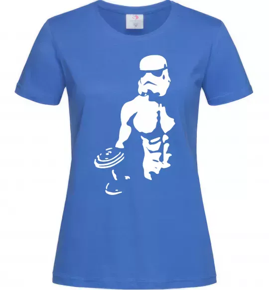 Женская футболка Штурмовик з пресом Ярко-синий фото