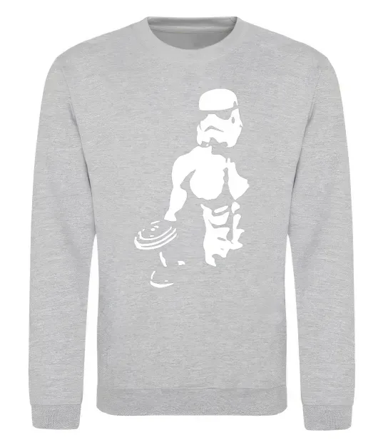 Світшот Штурмовик з пресом Сірий меланж фото