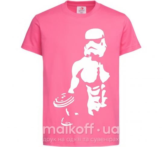 Детская футболка Штурмовик с прессом Ярко-розовый фото