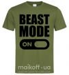 Чоловіча футболка Beast mode on Оливковий фото