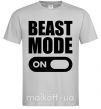 Мужская футболка Beast mode on Серый фото