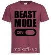 Мужская футболка Beast mode on Бордовый фото