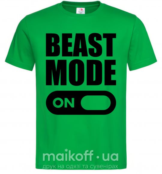 Мужская футболка Beast mode on Зеленый фото