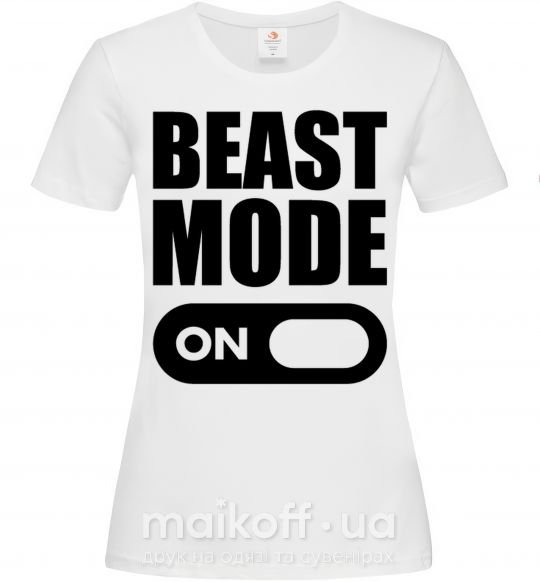 Жіноча футболка Beast mode on Білий фото