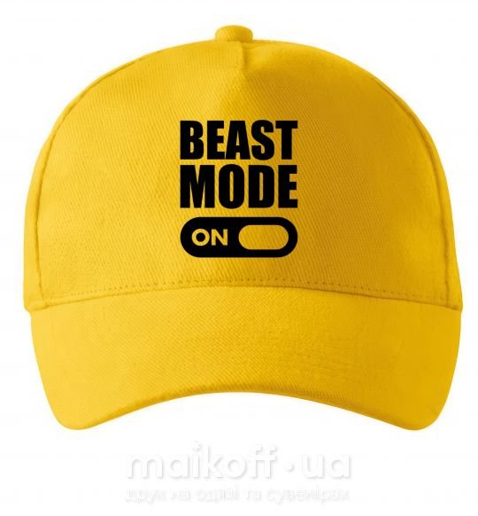 Кепка Beast mode on Солнечно желтый фото