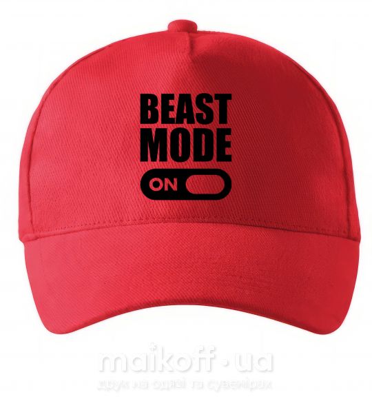 Кепка Beast mode on Красный фото