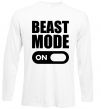 Лонгслів Beast mode on Білий фото