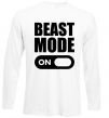 Реглан Beast mode on Белый фото