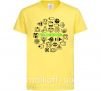 Детская футболка Yoga meditation Лимонный фото