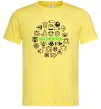 Мужская футболка Yoga meditation Лимонный фото