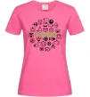 Жіноча футболка Yoga meditation Яскраво-рожевий Жіноча футболка Yoga meditation Яскраво-рожевий фото